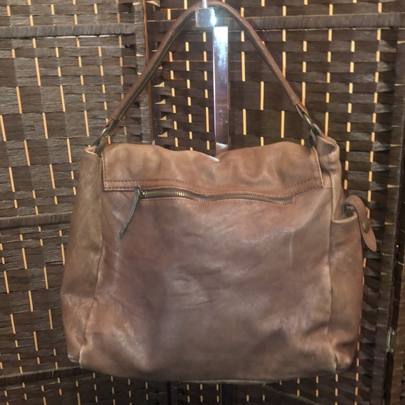 Rossi Firenze satchel brown distressed leather bag made in Florence Italy - Picture 10 of 14